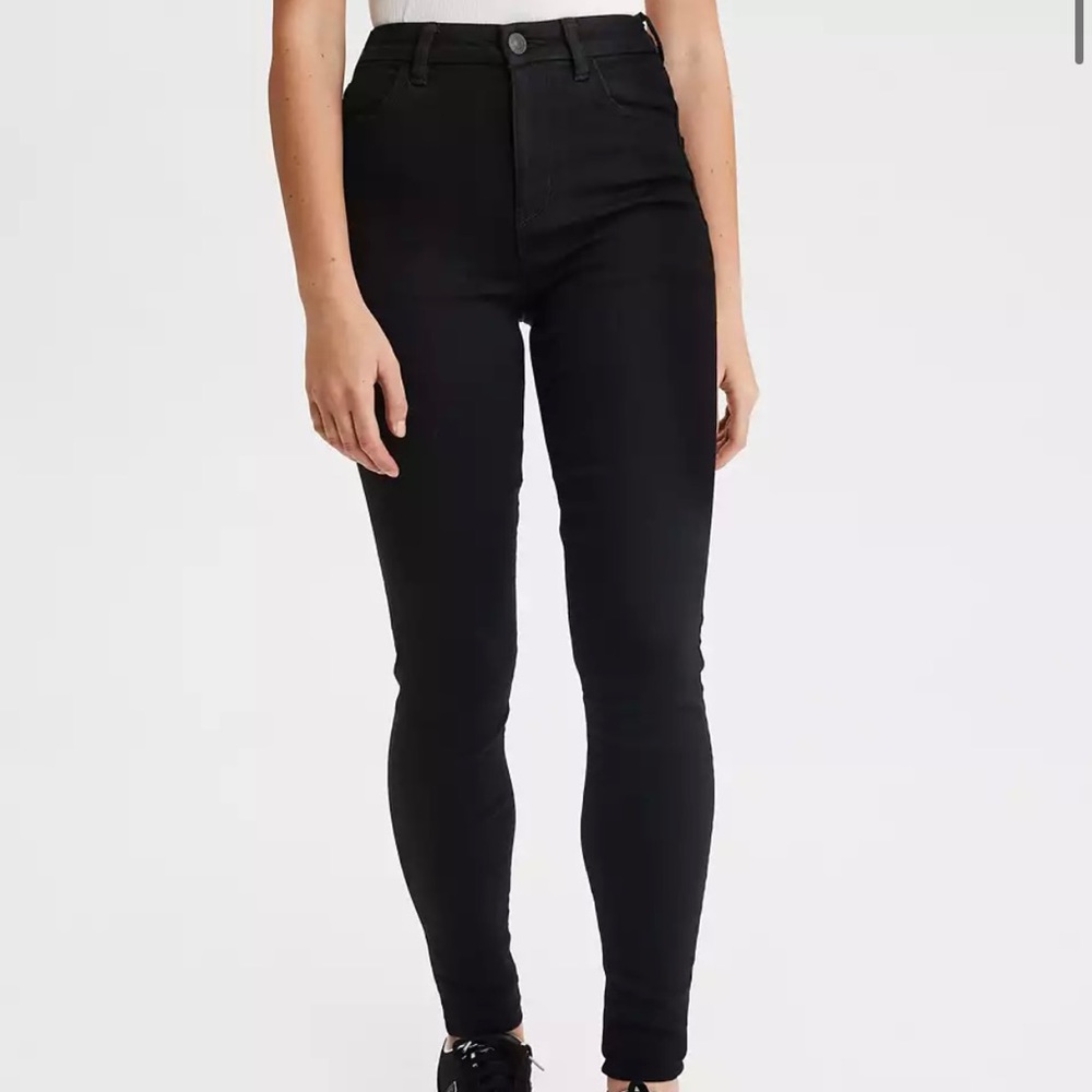 American Eagle Black High Rise Curvy Jeggings NWT